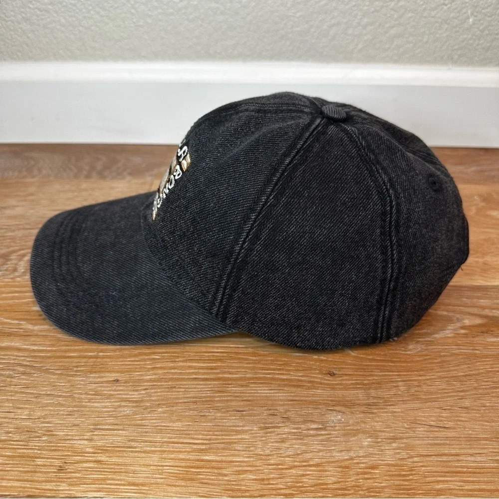 NWOT Billabong Dad Cap Black Denim Washed Strapback Hat